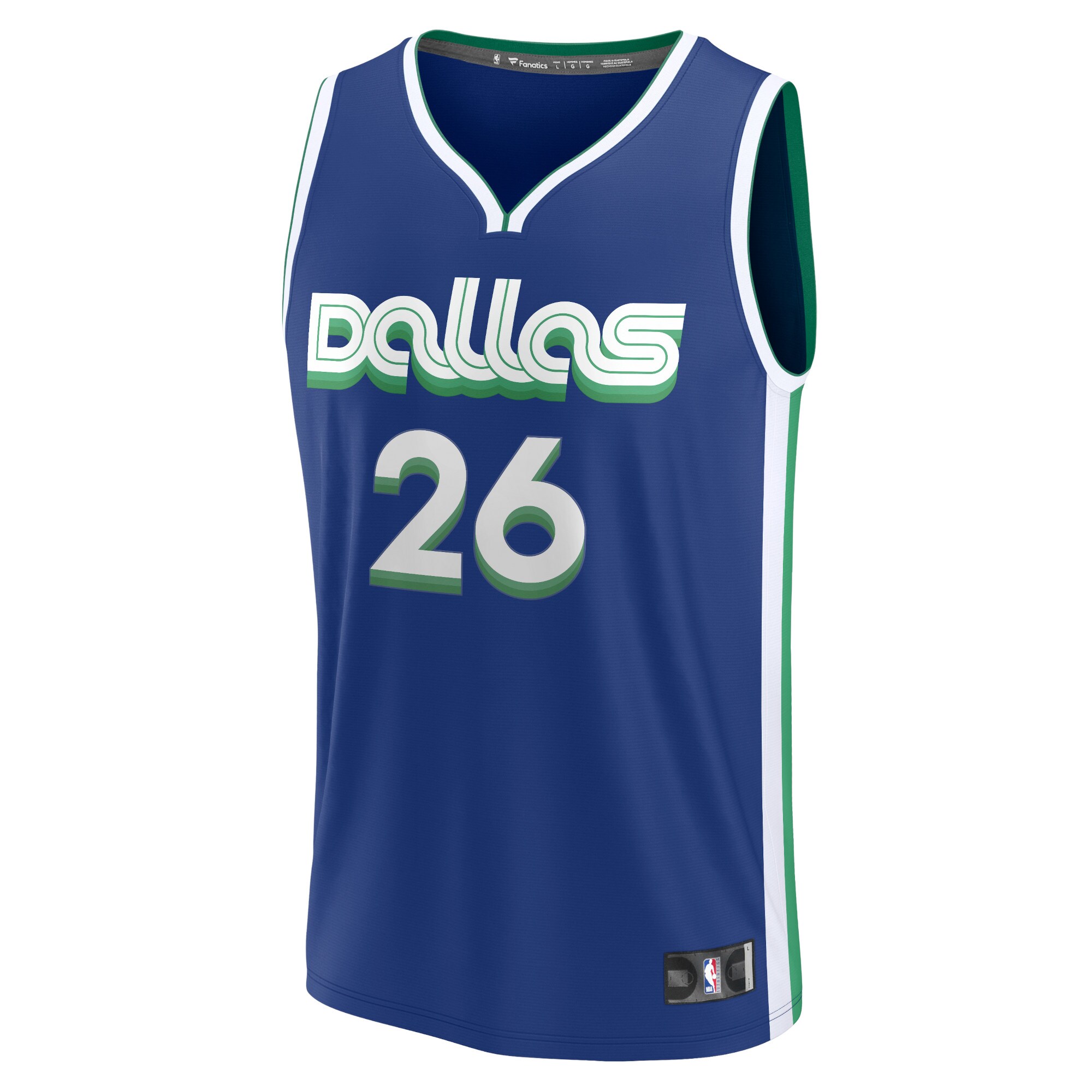 Spencer Dinwiddie Dallas Mavericks Fanatics Fastbreak Basketball Jersey - City Edition - Blue