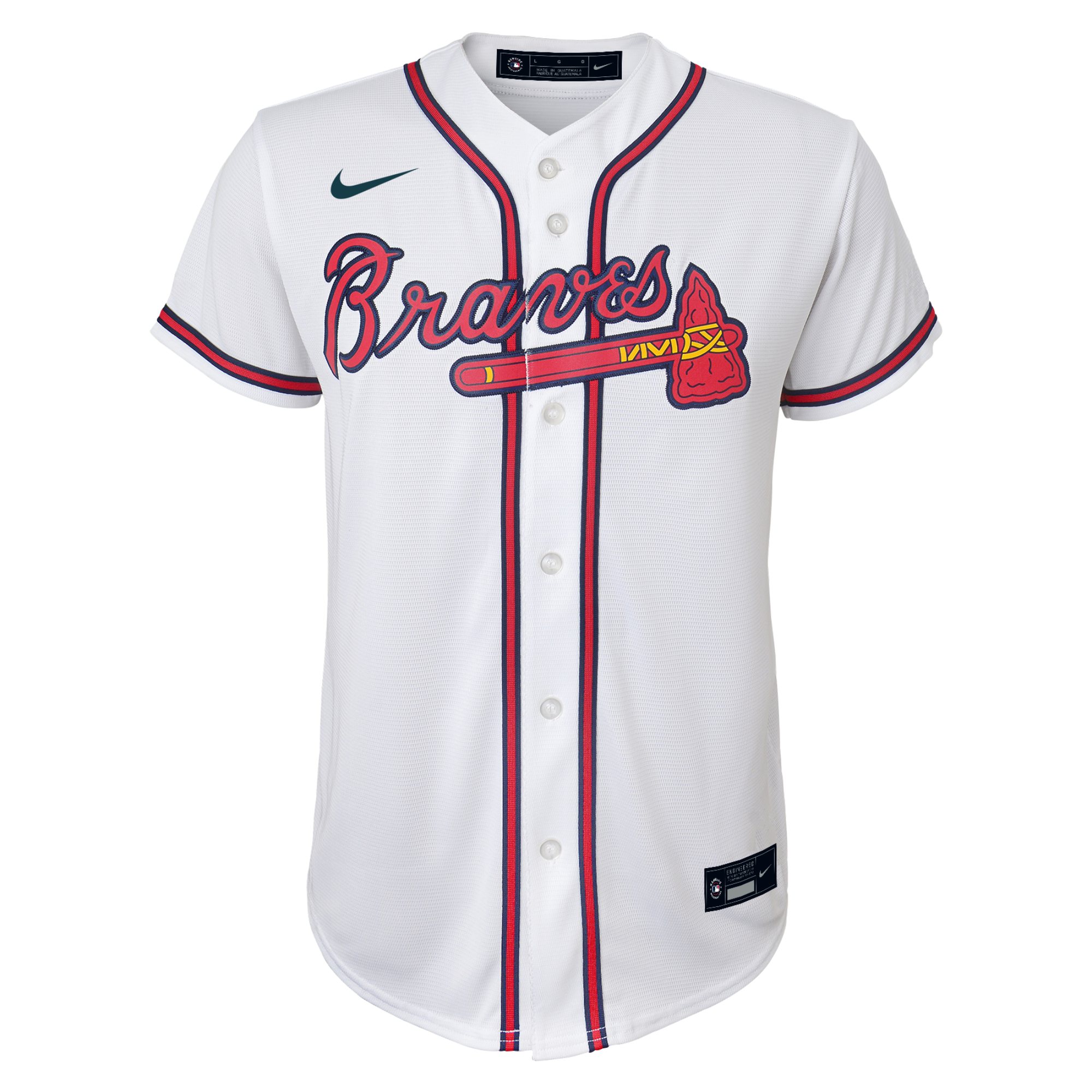 Alternative view of Spencer Strider Atlanta Braves Youth Home Replica Player Baseball Jersey - White