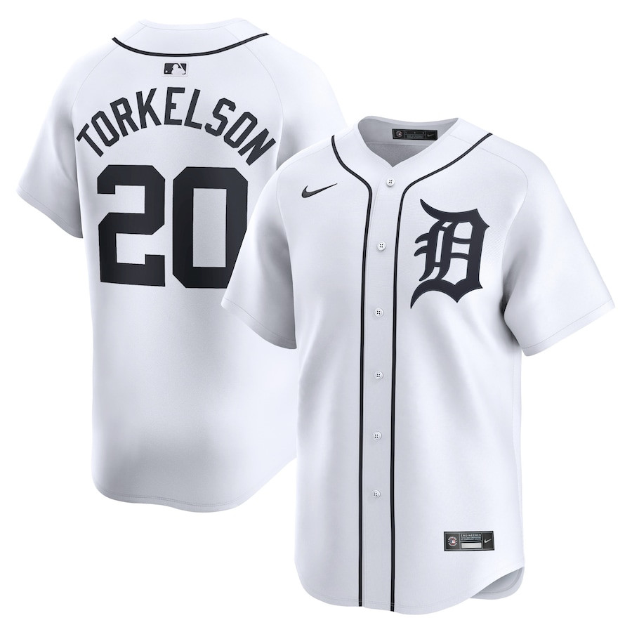 Spencer Torkelson 20 Detroit Tigers Home Limited Player YOUTH Jersey - White