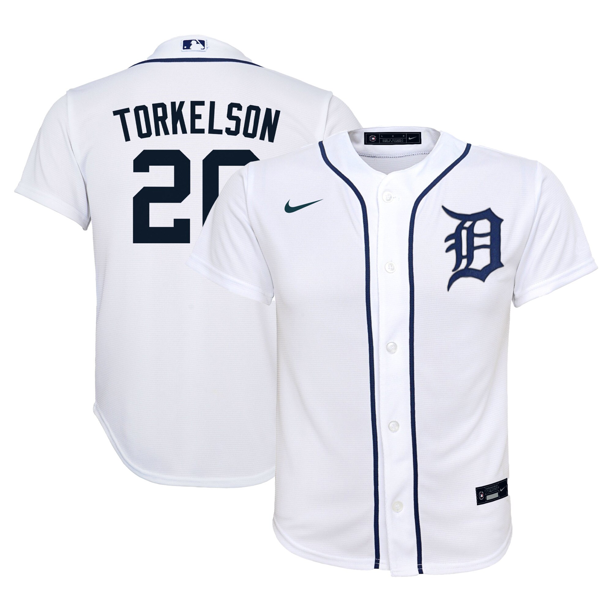 Spencer Torkelson Detroit Tigers Youth Home Replica Player Baseball Jersey - White
