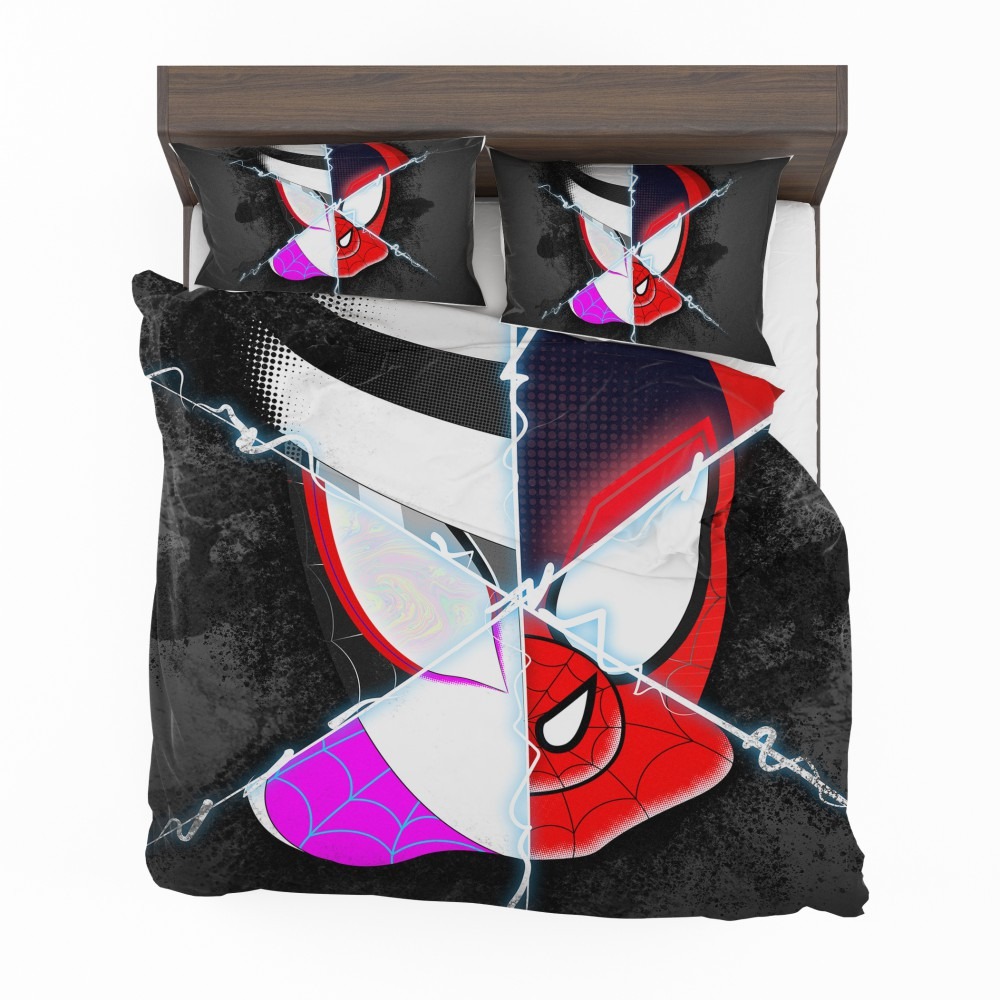 Alternative view of Spider-Man Into The Spider-Verse Movie Marvel Cinematic Universe Bedding Set - Custom Bedding Set