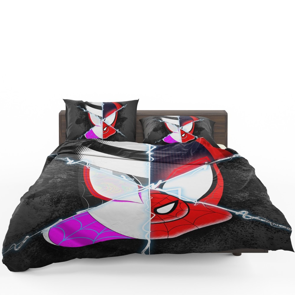 Spider-Man Into The Spider-Verse Movie Marvel Cinematic Universe Bedding Set - Custom Bedding Set