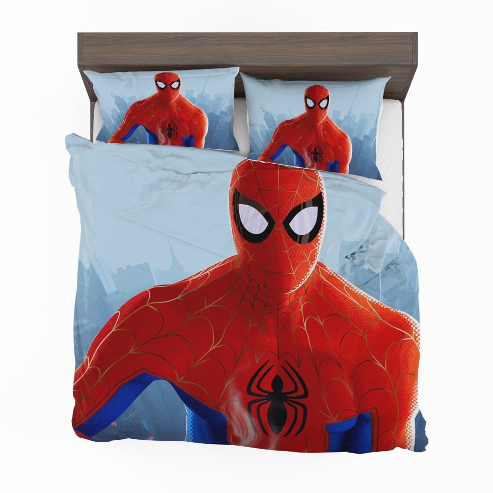 Alternative view of Spider-Man Into The Spider-Verse Movie MCU Bedding Set - Custom Bedding Set