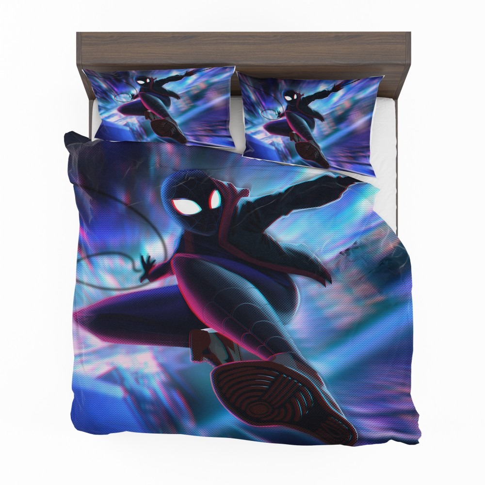 Alternative view of Spider-Man Into The Spider-Verse Movie Miles Morales Bedding Set - Custom Bedding Set