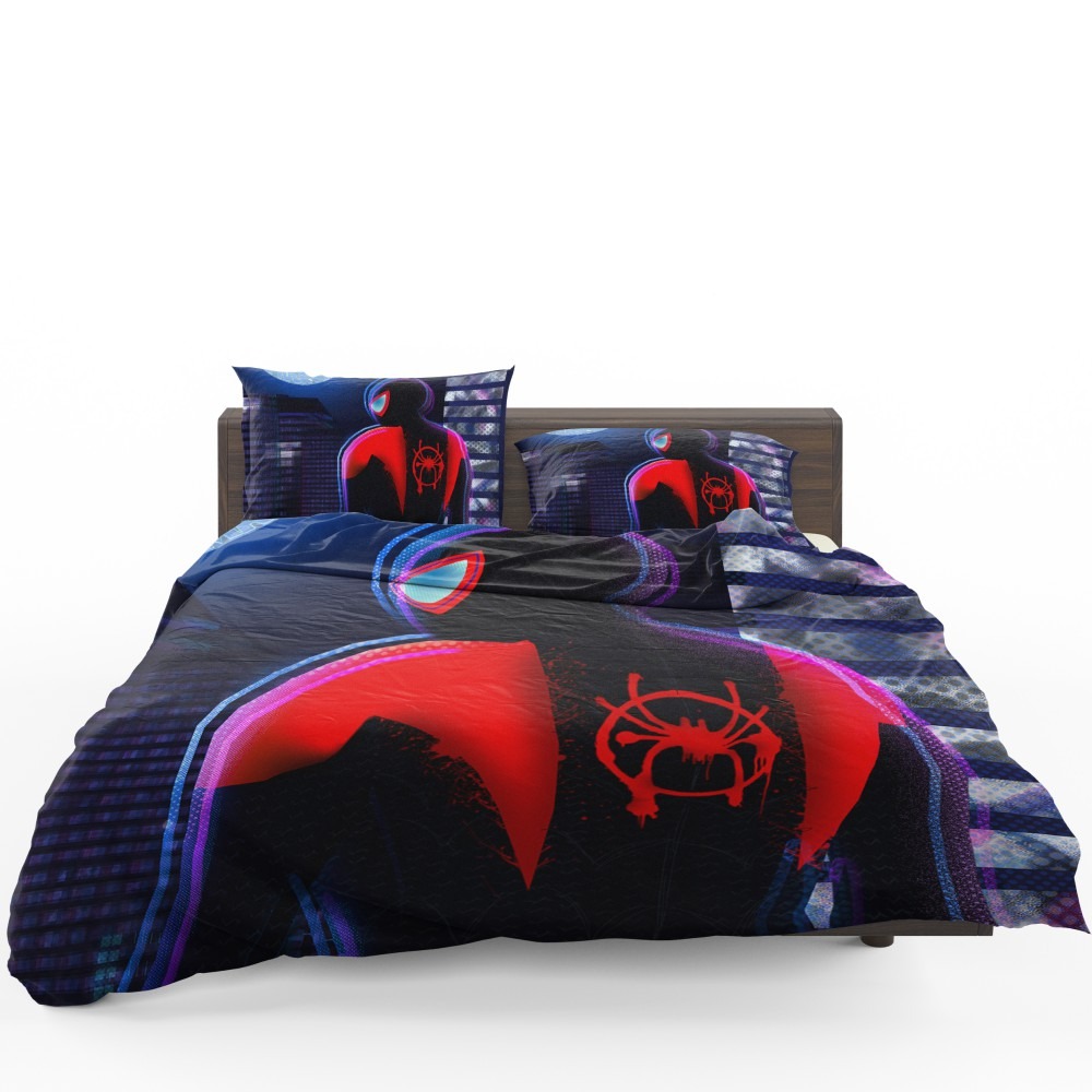 Spider-Man Into The Spider-Verse Movie Miles Morales Marvel Comics Bedding Set - Custom Bedding Set
