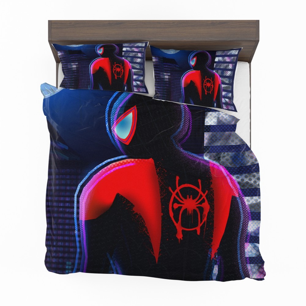 Alternative view of Spider-Man Into The Spider-Verse Movie Miles Morales Marvel Comics Bedding Set - Custom Bedding Set