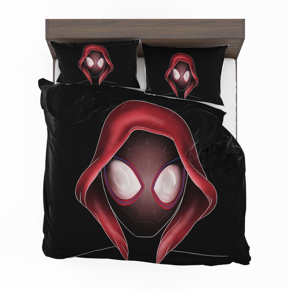 Alternative view of Spider-Man Into The Spider-Verse Movie Miles Morales MCU Bedding Set - Custom Bedding Set