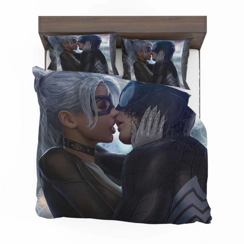 Alternative view of Spider-Man Movie Black Cat Marvel Comics Bedding Set - Custom Bedding Set