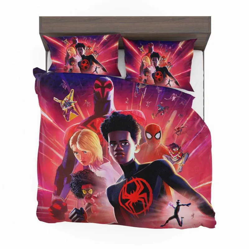 Alternative view of SpiderMan Multiverse Odyssey Bedding Set - Custom Bedding Set