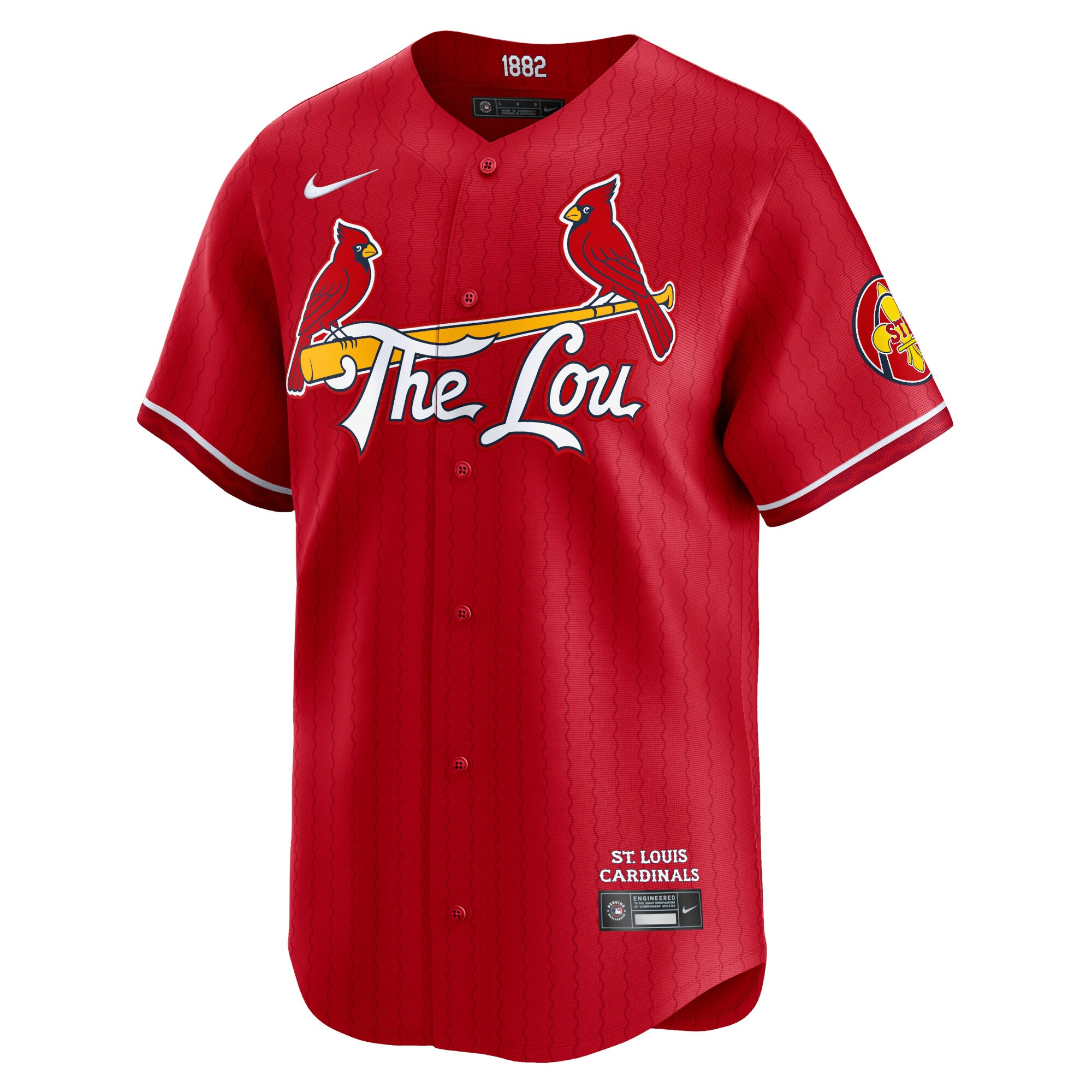 Alternative view of St. Louis Cardinals 2024 City Connect Limited Baseball Jersey - Red