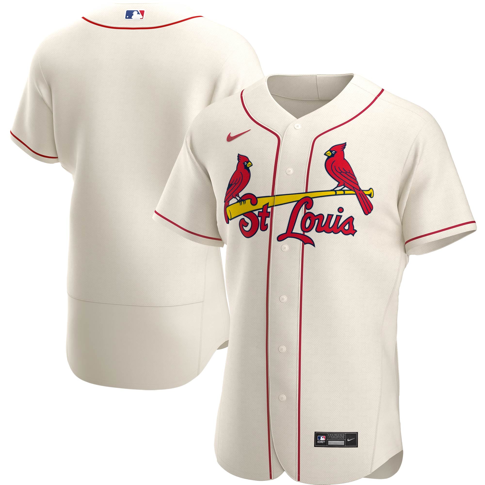 St. Louis Cardinals Alternate Authentic Team Baseball Jersey - Cream