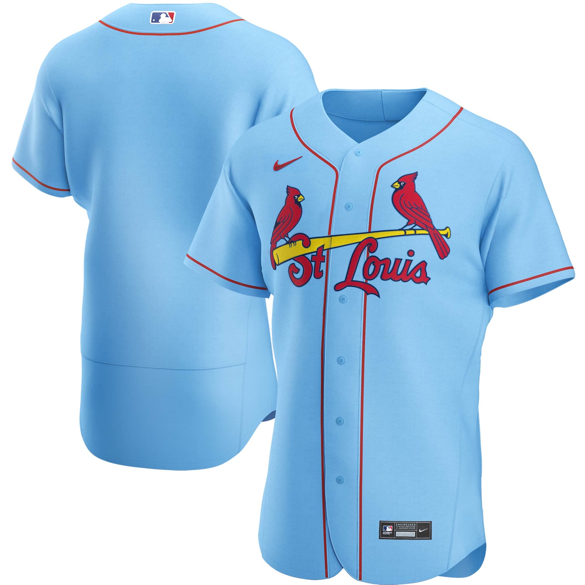 St. Louis Cardinals Alternate Authentic Team Baseball Jersey - Light Blue