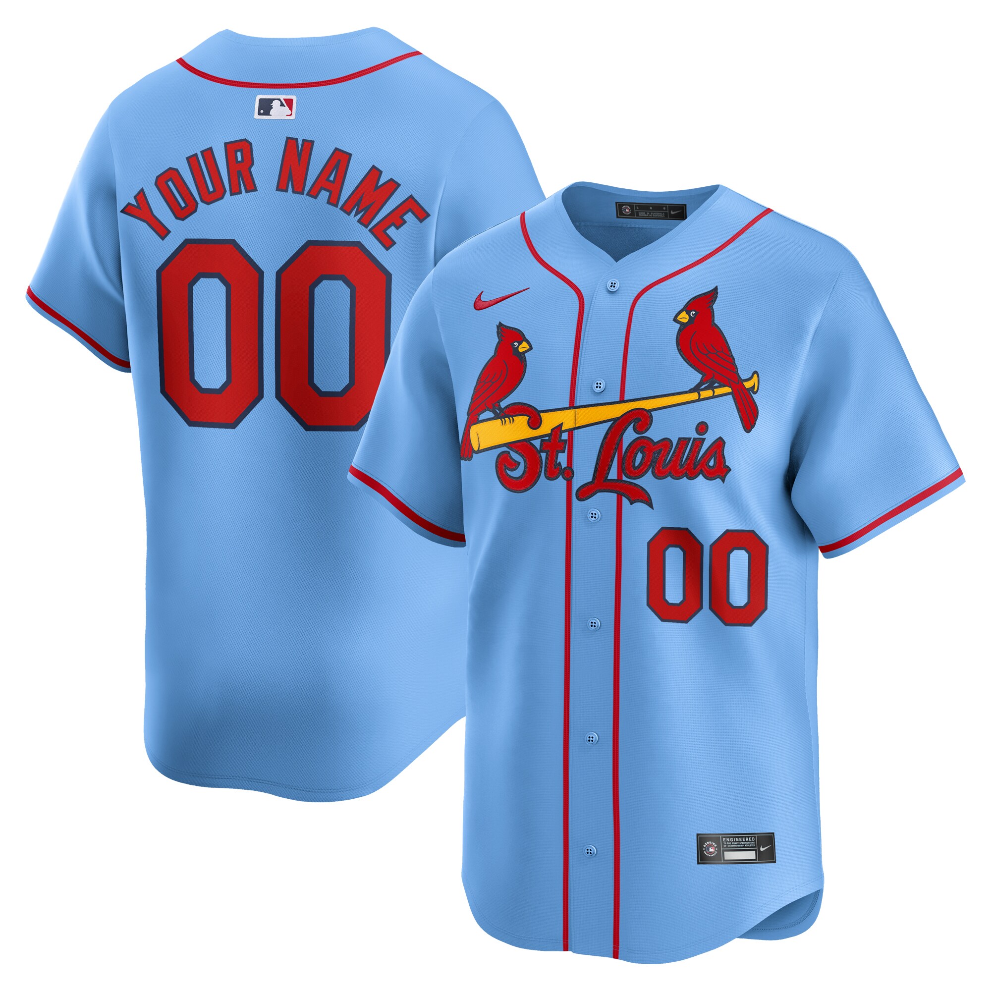 St. Louis Cardinals Alternate Limited Custom Baseball JerseyÃƒâ€šÃ‚Â ÃƒÂ¢Ã¢â€šÂ¬Ã¢â‚¬Å“ Light Blue