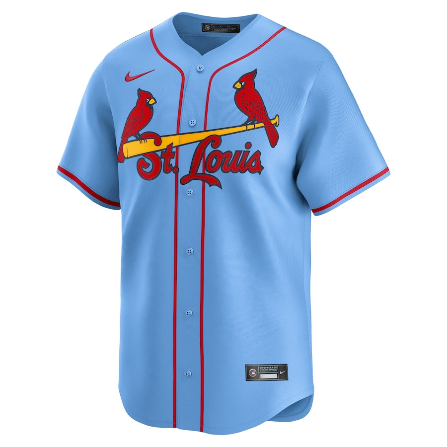 Alternative view of St. Louis Cardinals Alternate Limited Men Baseball Jersey - Light Blue 