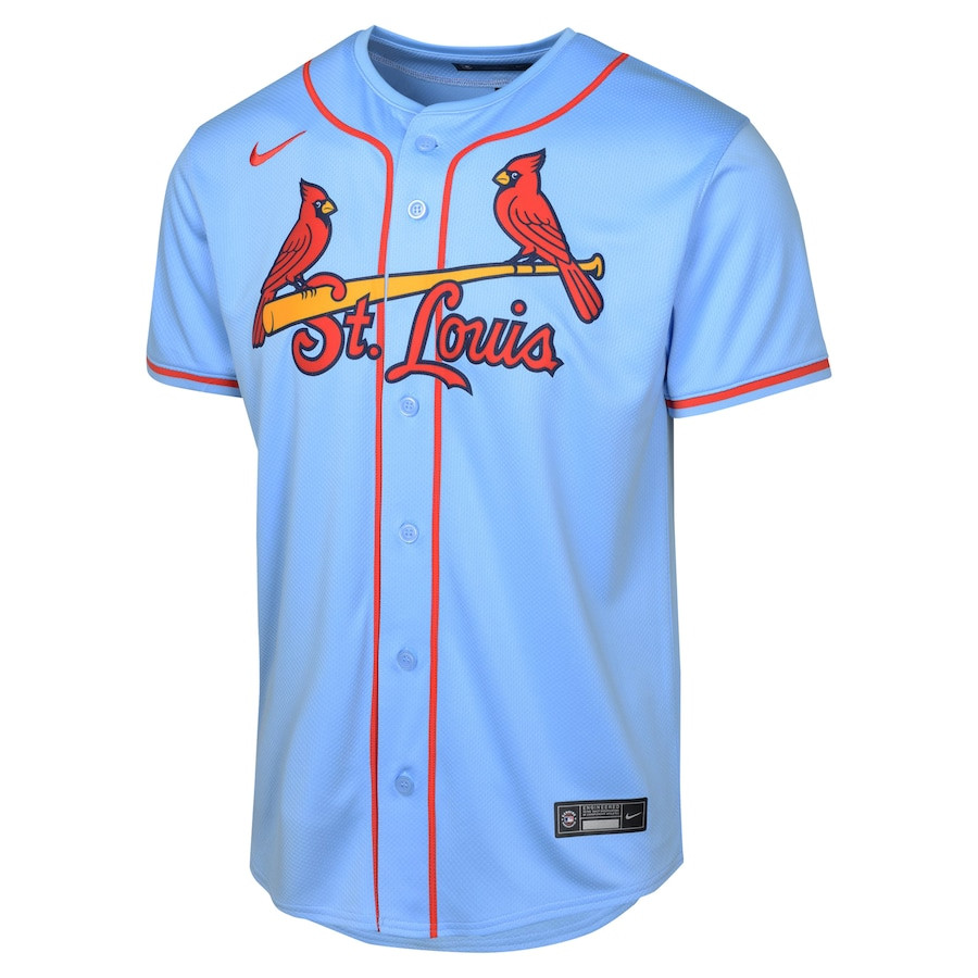 Alternative view of St. Louis Cardinals Alternate Limited YOUTH Baseball Jersey - Light Blue 