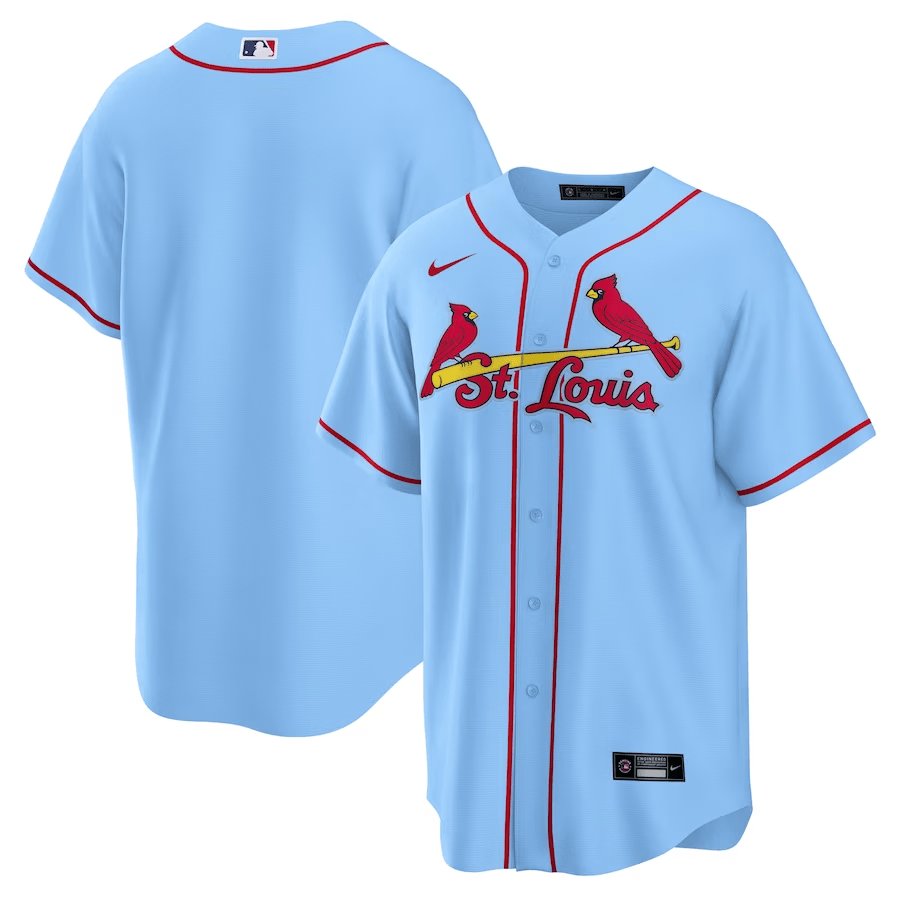St. Louis Cardinals Alternate Men Baseball Jersey - Light Blue 