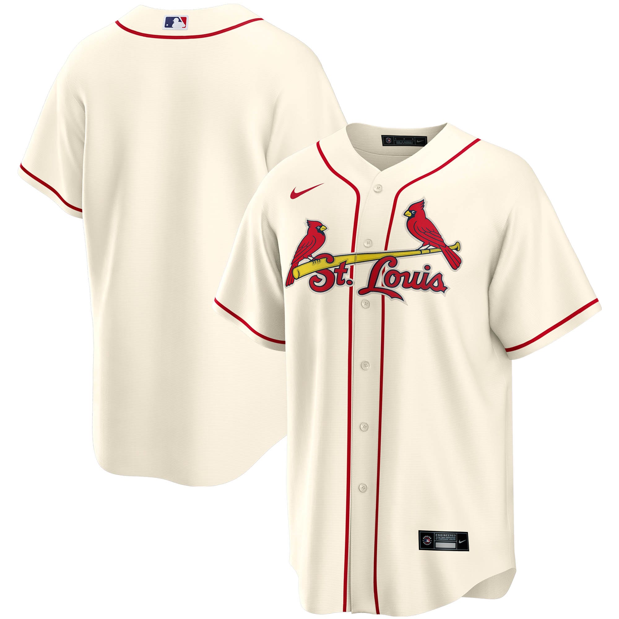 St. Louis Cardinals Alternate Replica Team Baseball Jersey - Cream