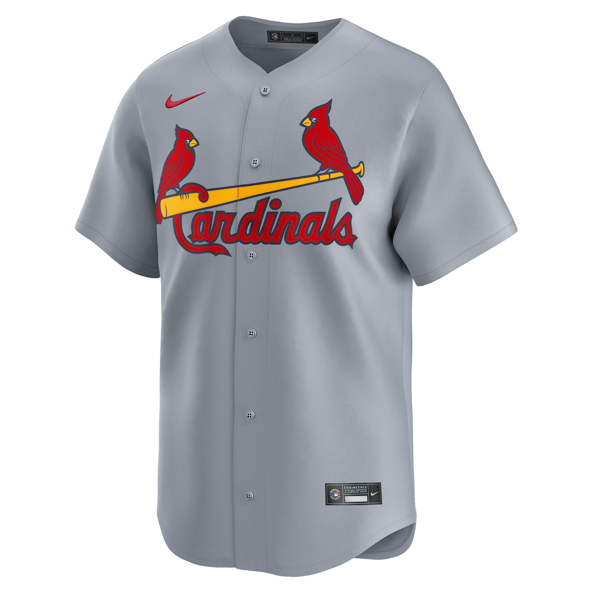 Alternative view of St. Louis Cardinals Away Limited Baseball Jersey - Gray