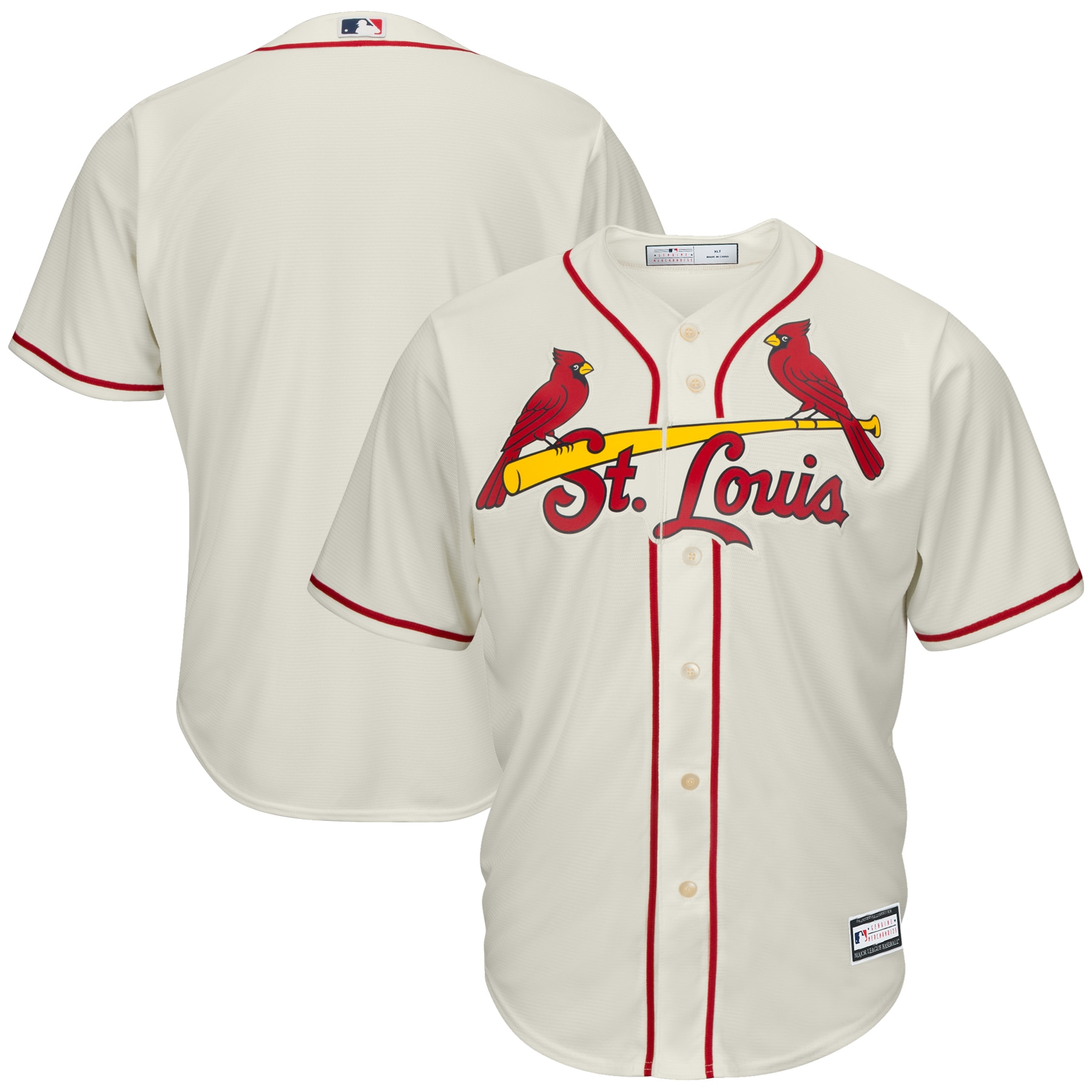 St. Louis Cardinals Big & Tall Replica Team Baseball Jersey - Cream