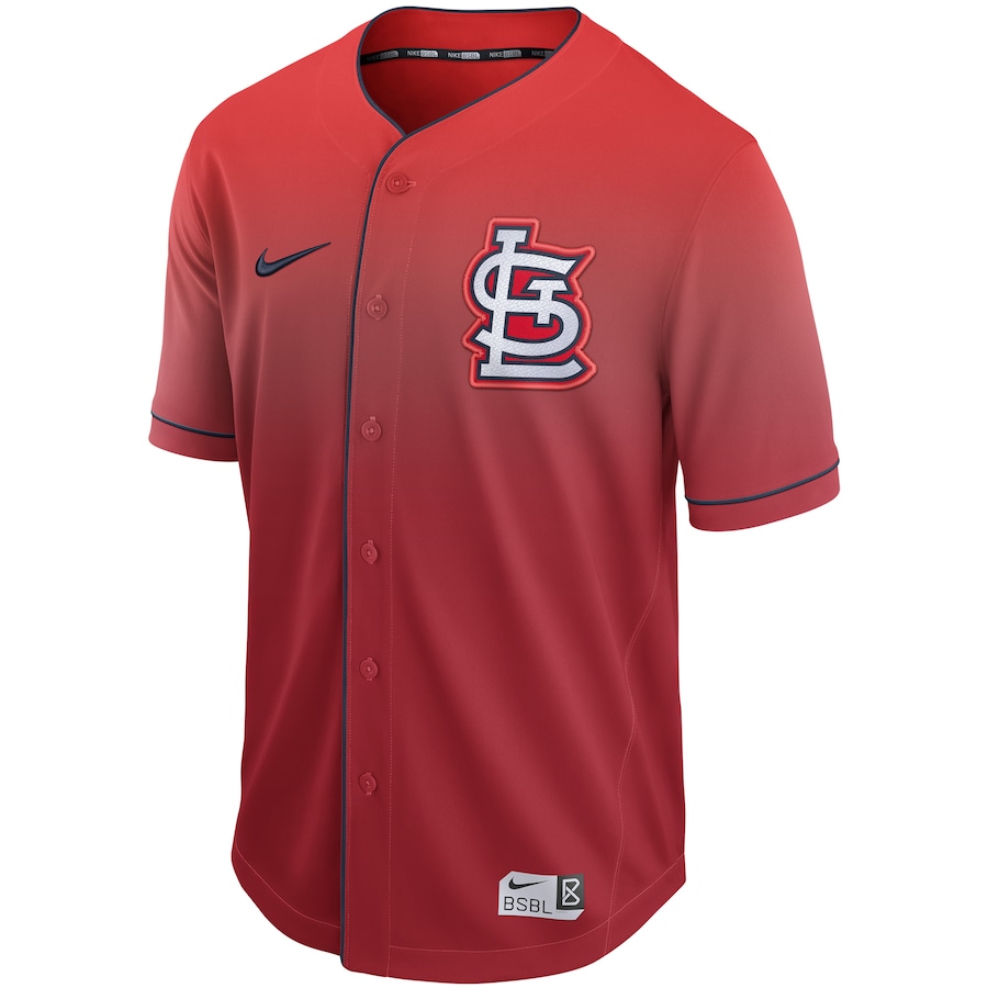 Alternative view of St. Louis Cardinals Fade Baseball Jersey – Red
