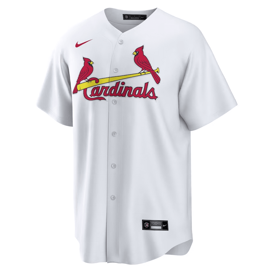Alternative view of St. Louis Cardinals Home Blank Men Baseball Jersey - White 