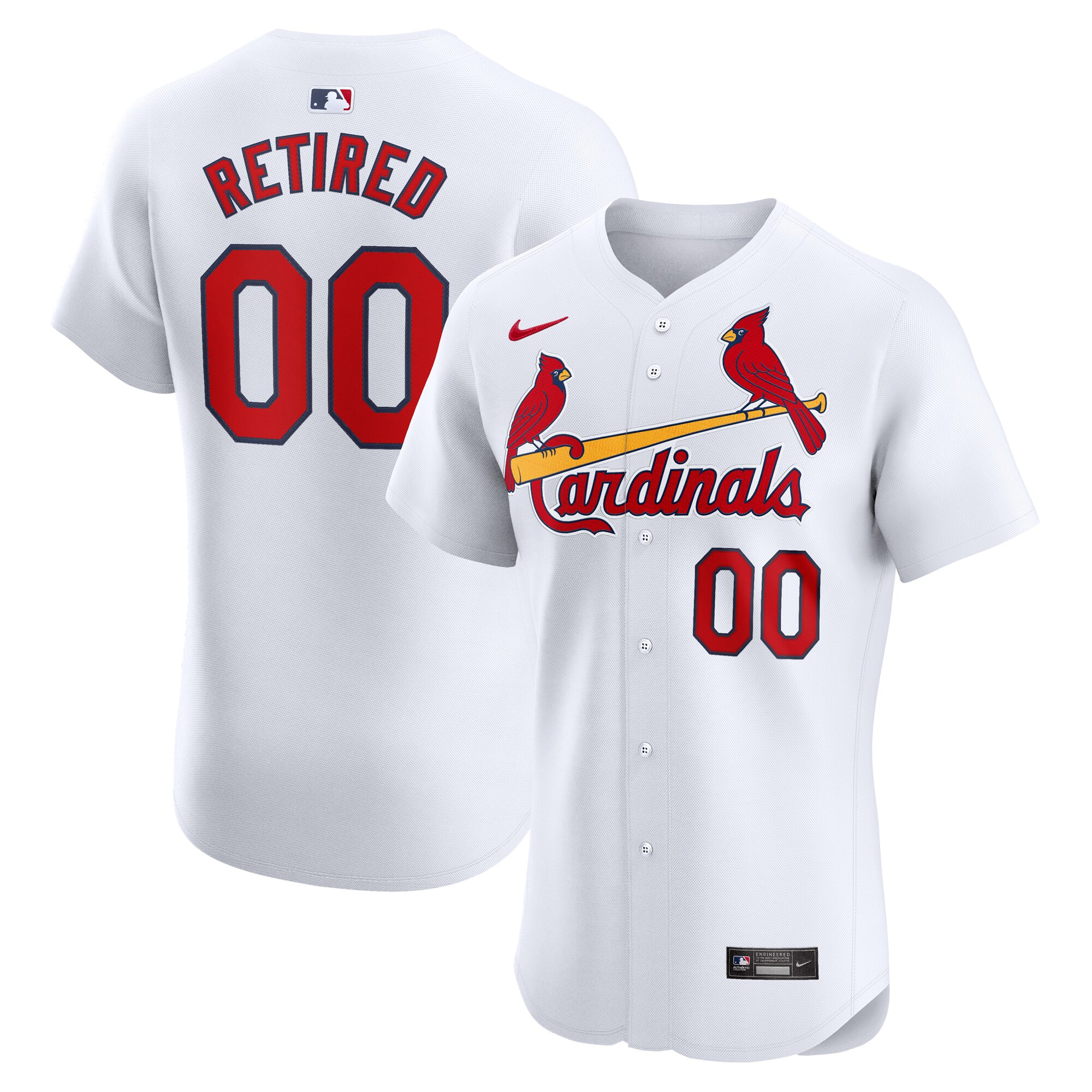 St. Louis Cardinals Home Elite Pick-a-player Retired Roster Baseball Jersey - White