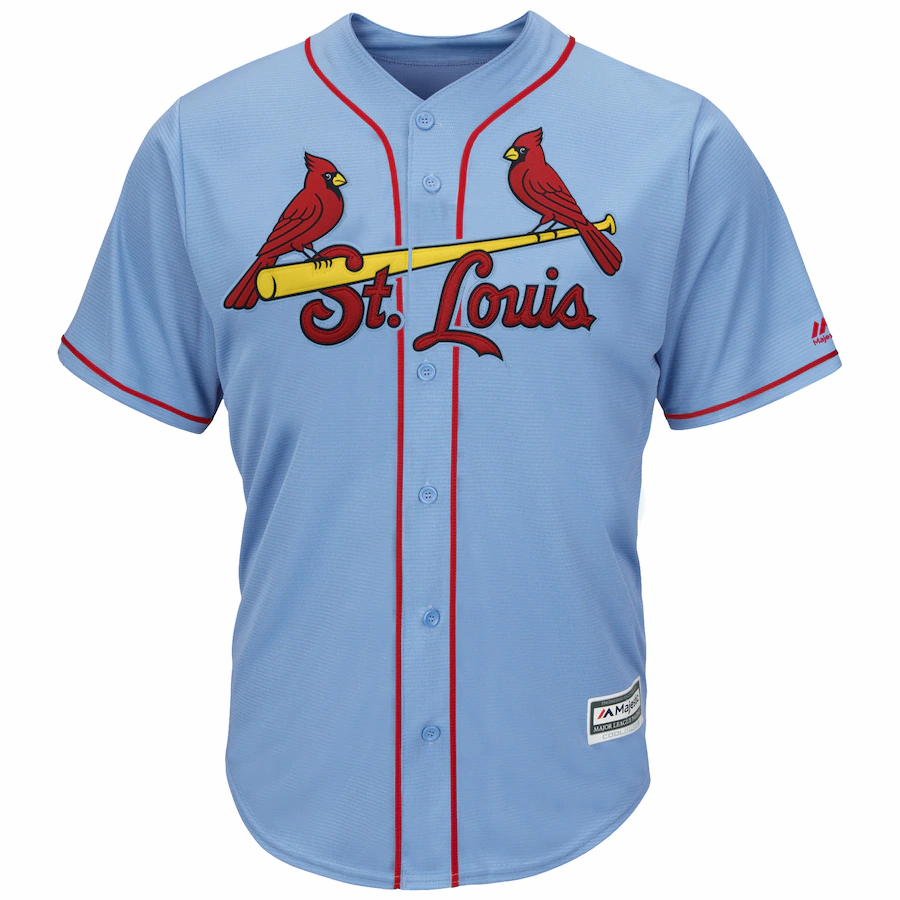 Alternative view of St. Louis Cardinals Majestic Alternate Cool Base Team Baseball Jersey - Horizon Blue