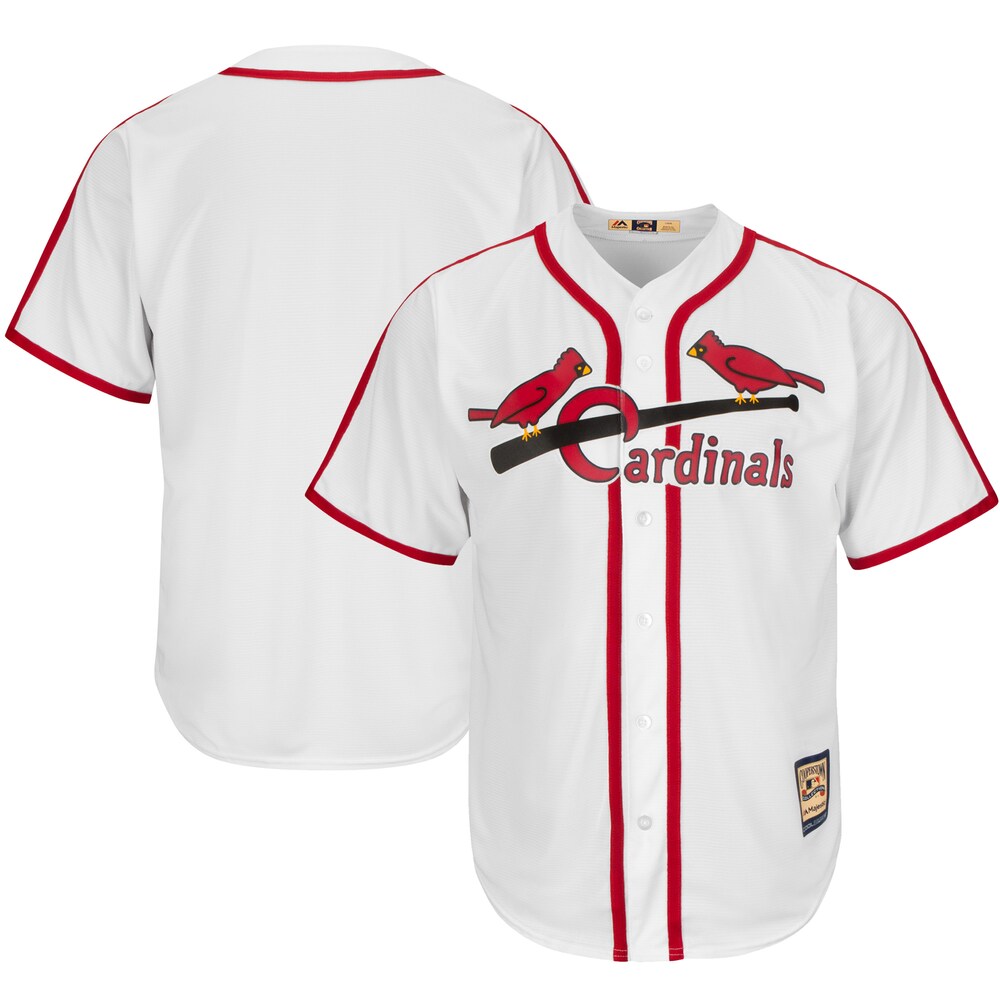 St. Louis Cardinals Majestic Cooperstown Cool Base Team Baseball Jersey - White