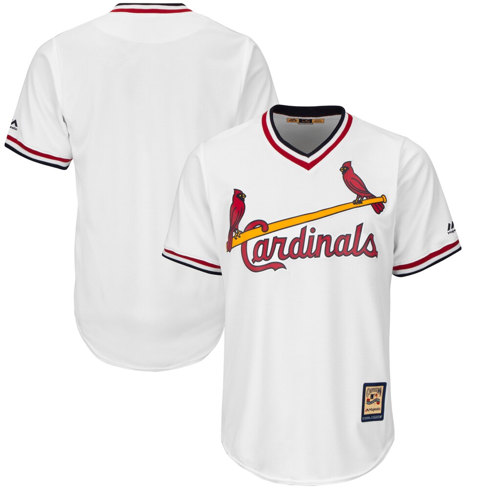 St. Louis Cardinals Majestic Home Cooperstown Cool Base Team Baseball Jersey - White