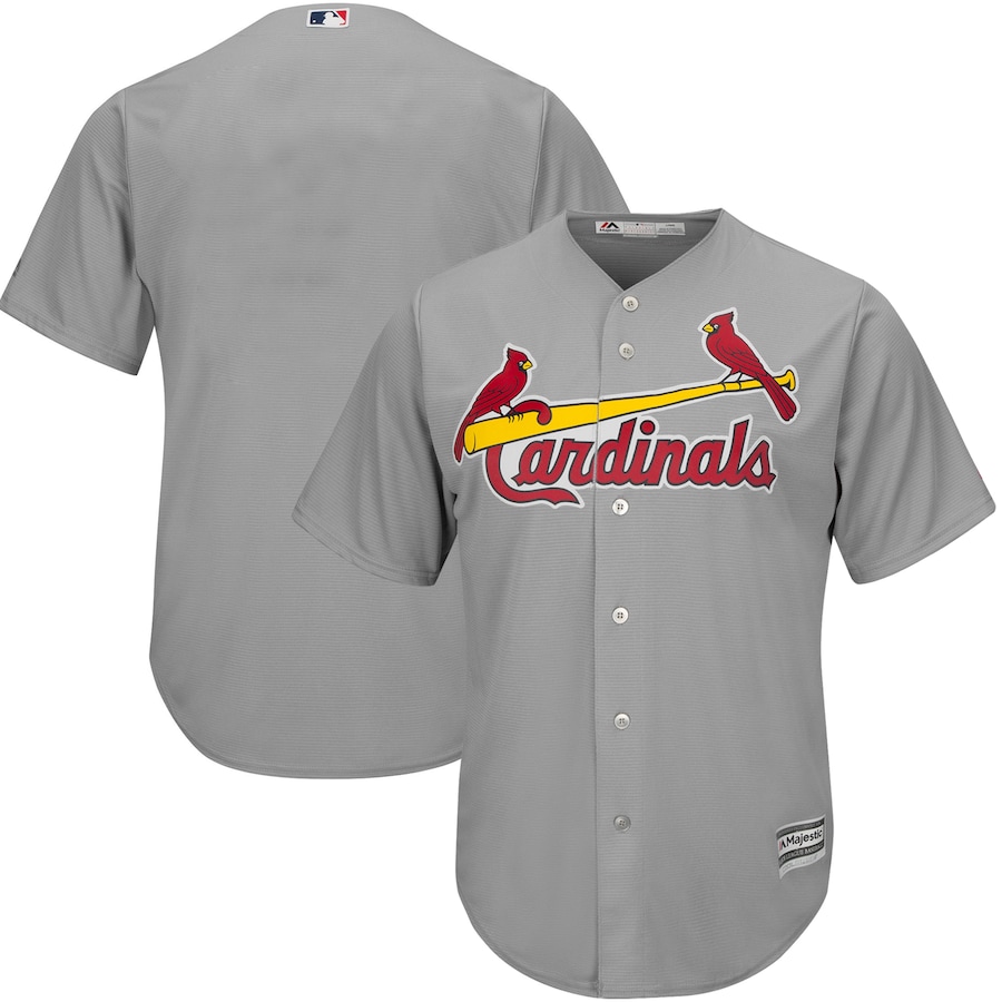 St. Louis Cardinals Majestic Official Cool Base Baseball Jersey - Gray