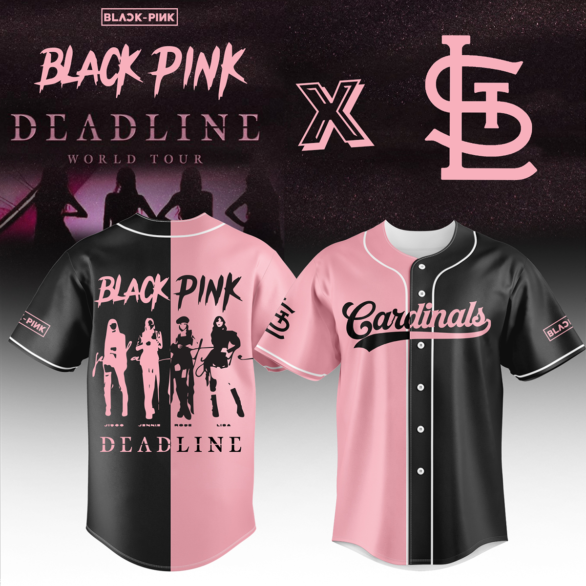 St. Louis Cardinals Mlb X Blackpink Custom Baseball Jersey