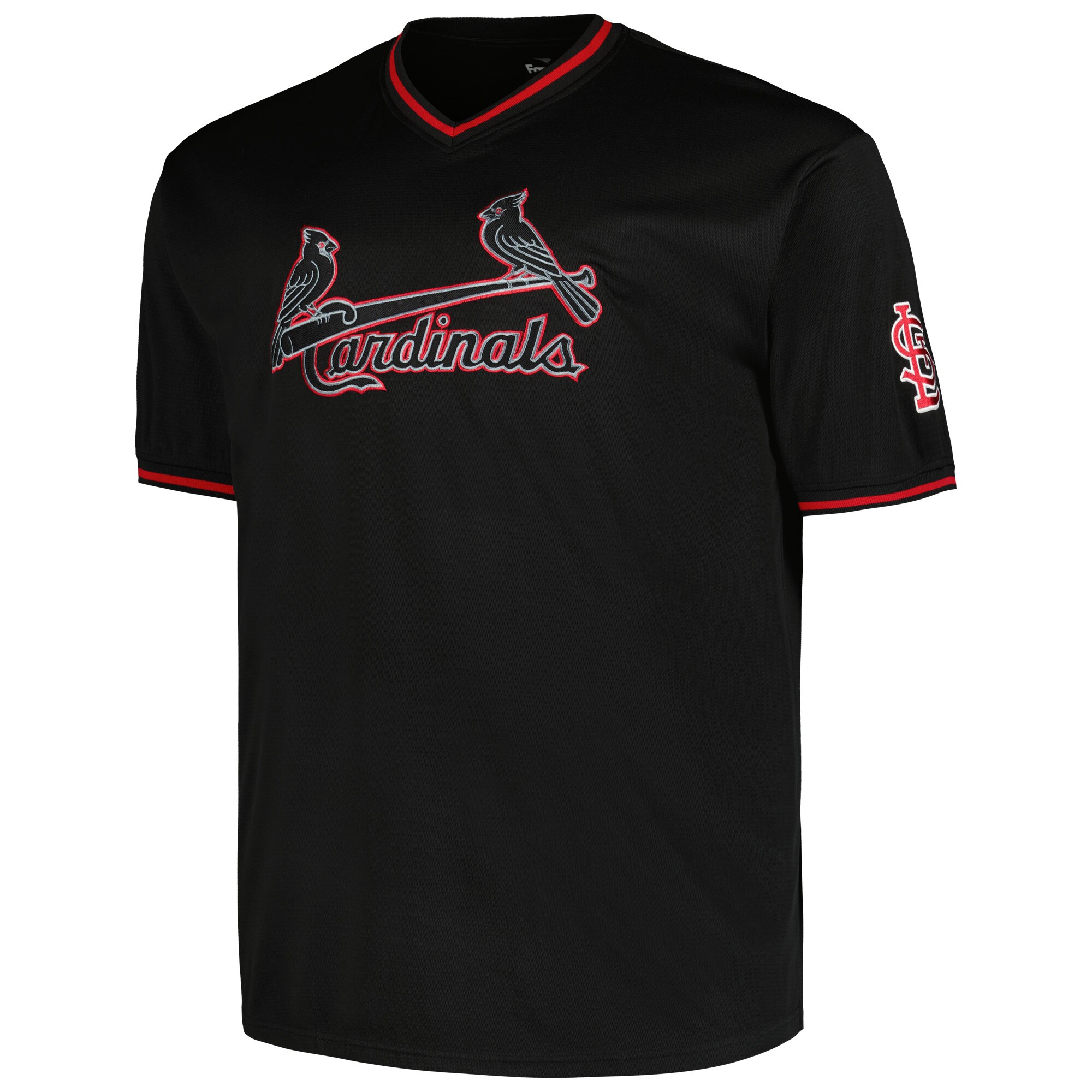 Alternative view of St. Louis Cardinals Profile Big & Tall Pop Fashion Baseball Jersey - Black