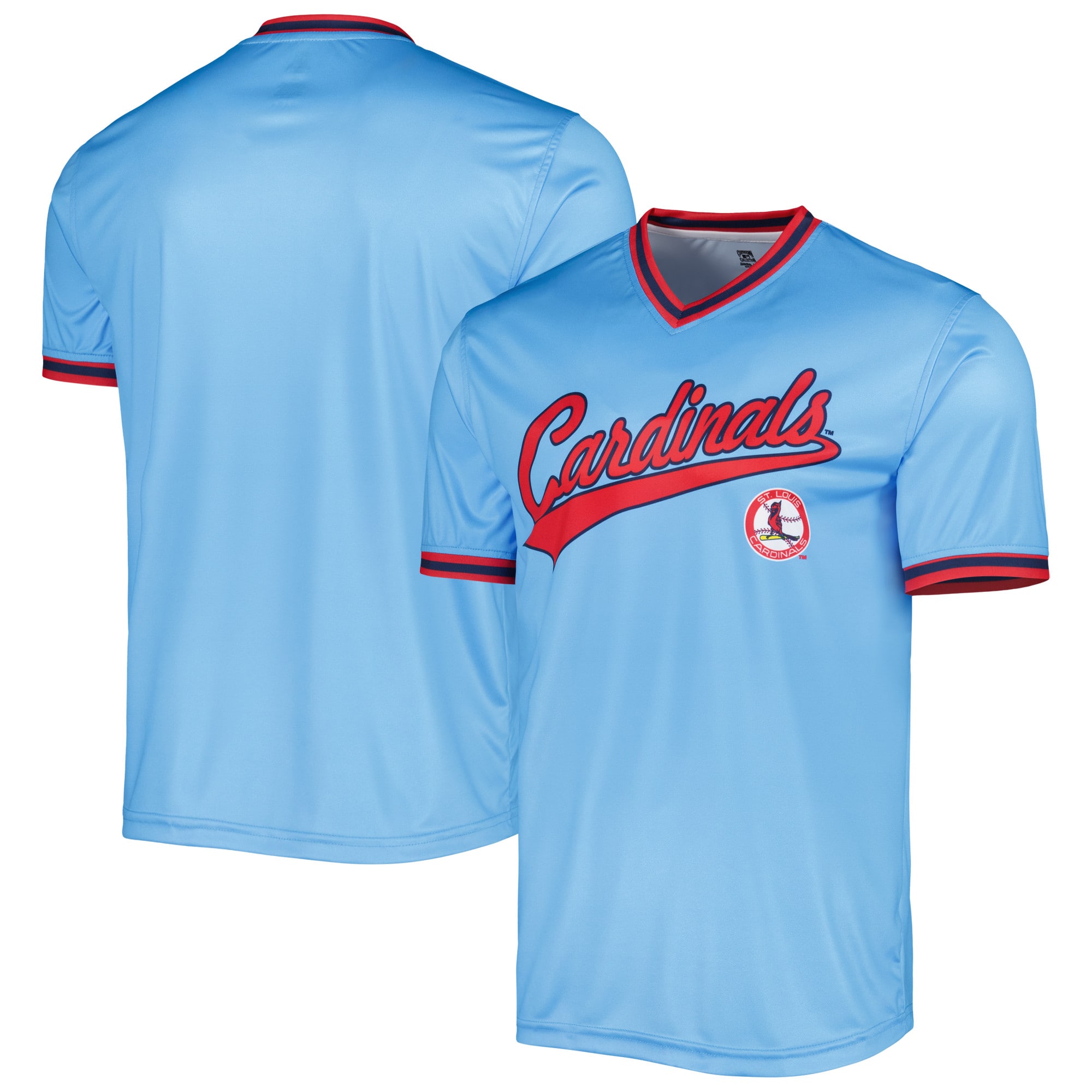 St. Louis Cardinals Stitches Cooperstown Collection Team Baseball Jersey – Light Blue