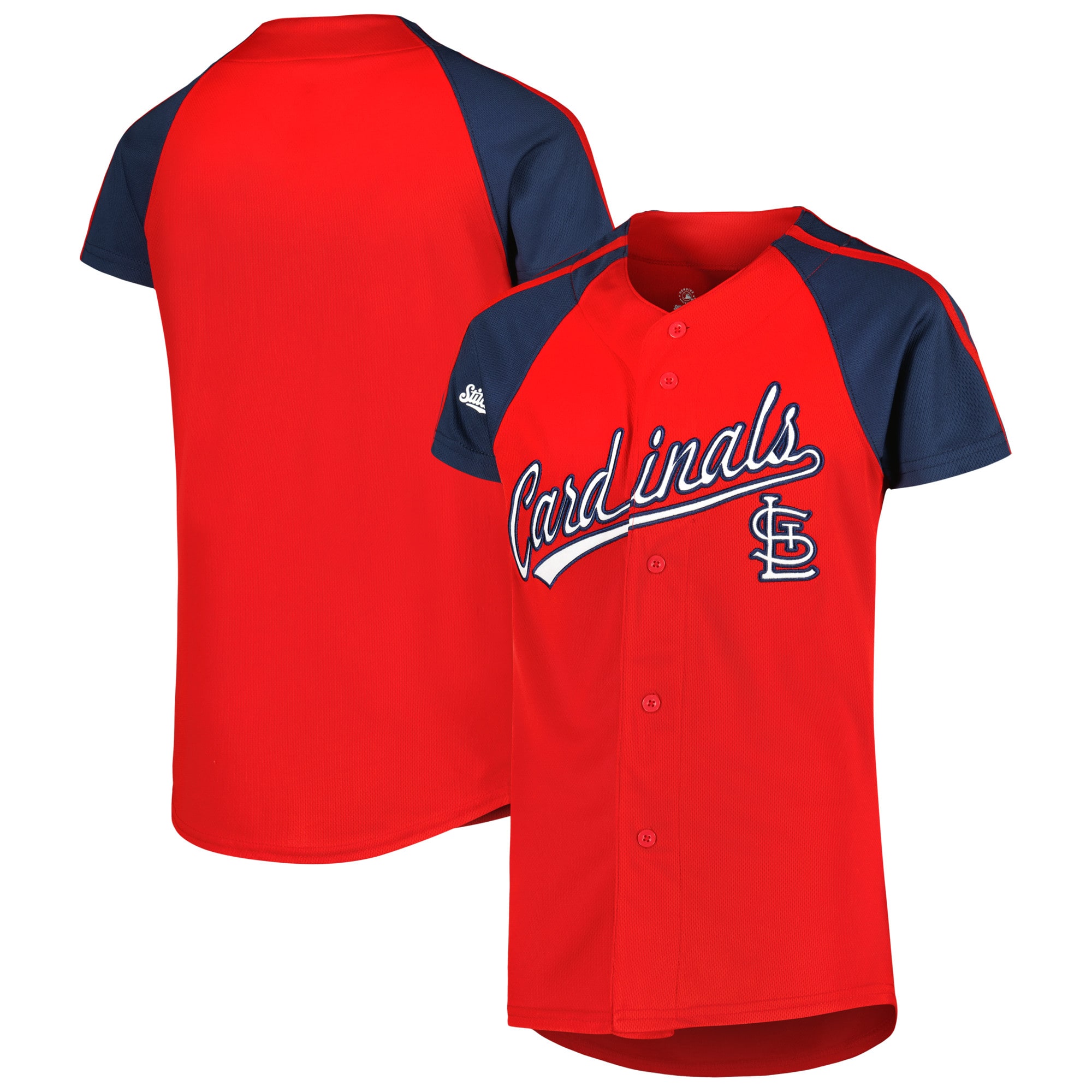 St. Louis Cardinals Stitches Youth Team Baseball Jersey - Red/navy