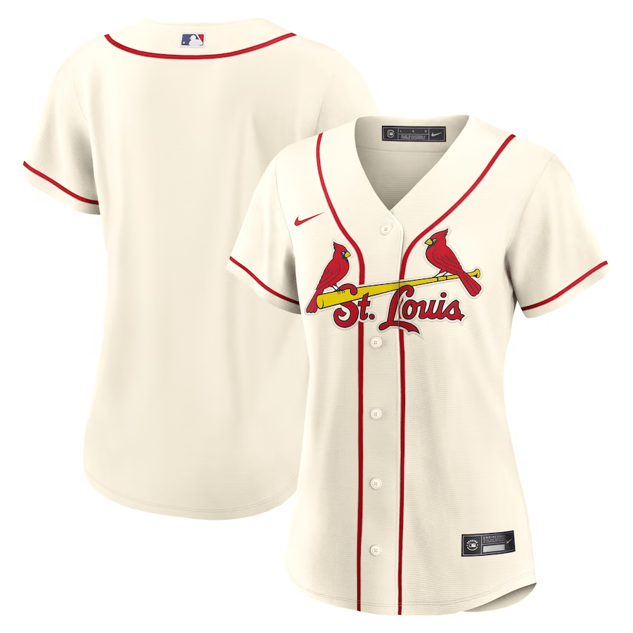 St. Louis Cardinals Women Alternate Baseball Jersey - Cream 