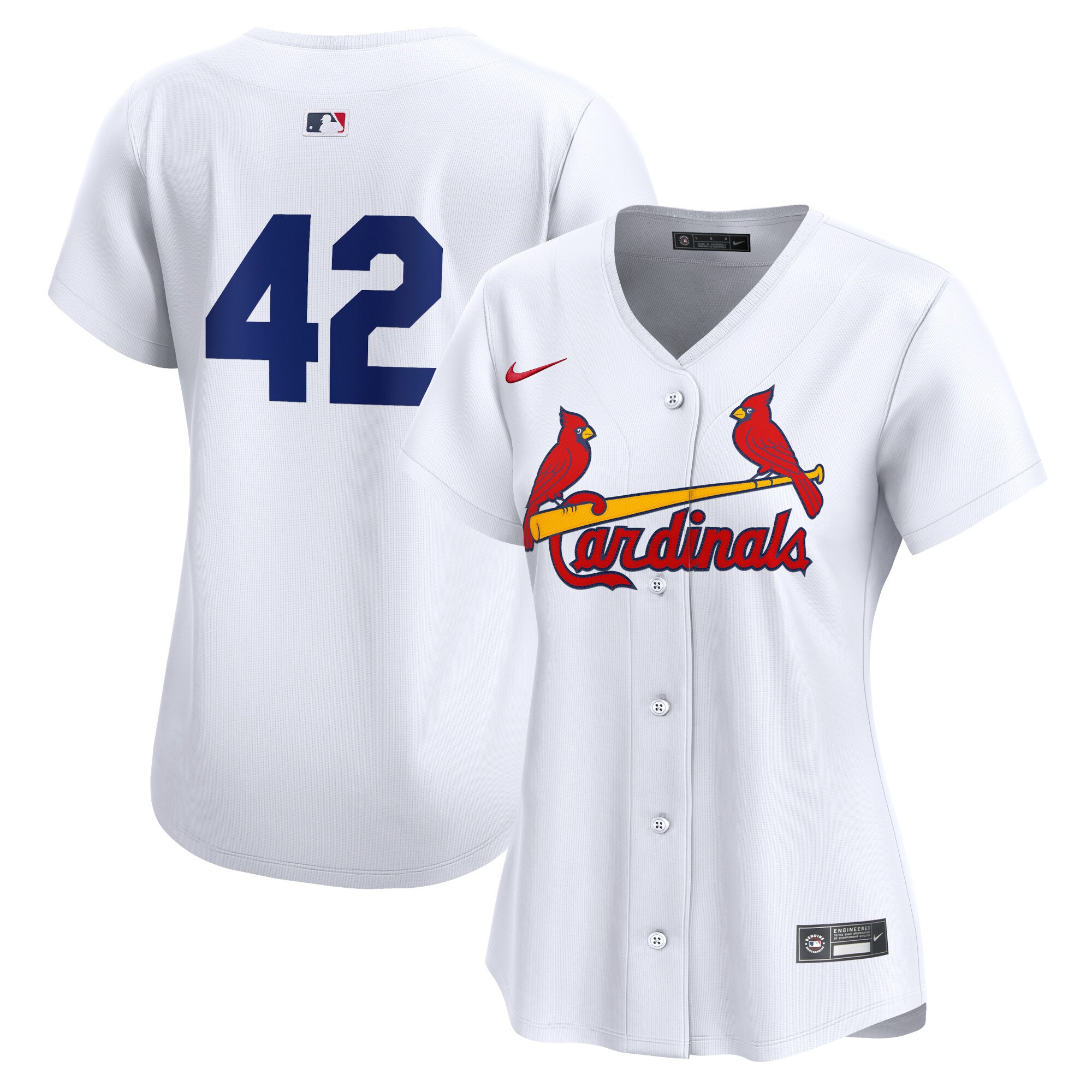 St. Louis Cardinals Women's 2024 Jackie Robinson Day Home Limited Baseball JerseyÃƒâ€šÃ‚Â ÃƒÂ¢Ã¢â€šÂ¬Ã¢â‚¬Å“ White