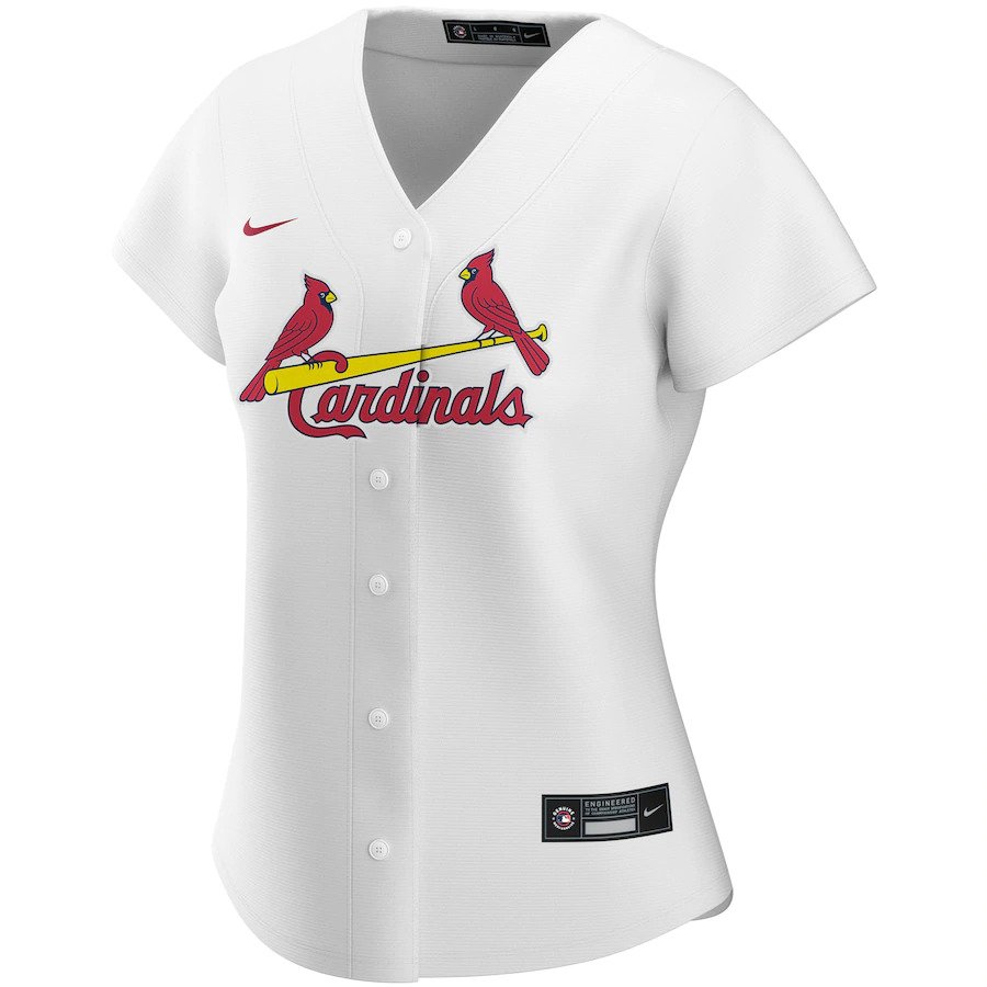 Alternative view of St. Louis Cardinals Women's Home 2020 Replica Baseball Jersey ÃƒÂ¢Ã¢â€šÂ¬Ã¢â‚¬Å“ White
