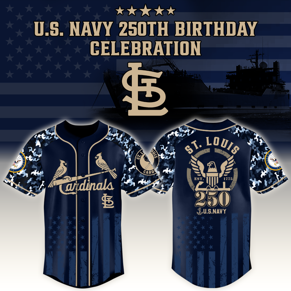 St. Louis Cardinals X Mlb Honoring 250 Years Of The U.s. Navy – Mlb Custom Baseball Jersey