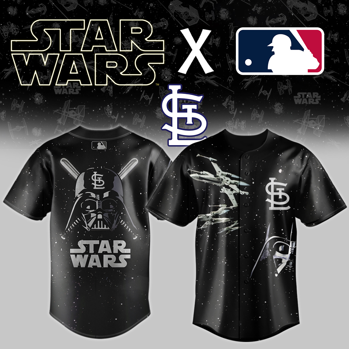 St. Louis Cardinals X Star Wars Custom Baseball Jersey