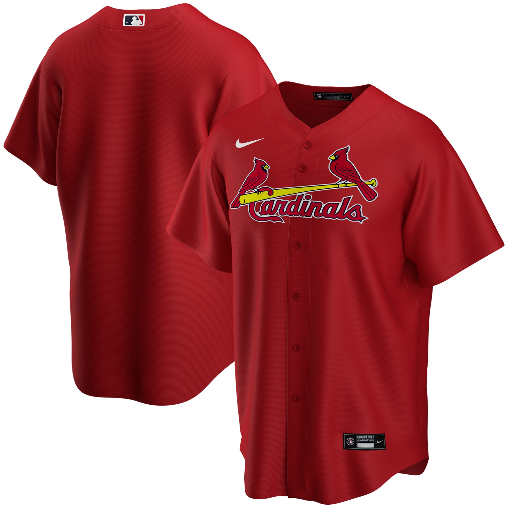 Alternative view of St. Louis Cardinals Youth Alternate Replica Team Baseball Jersey - Red