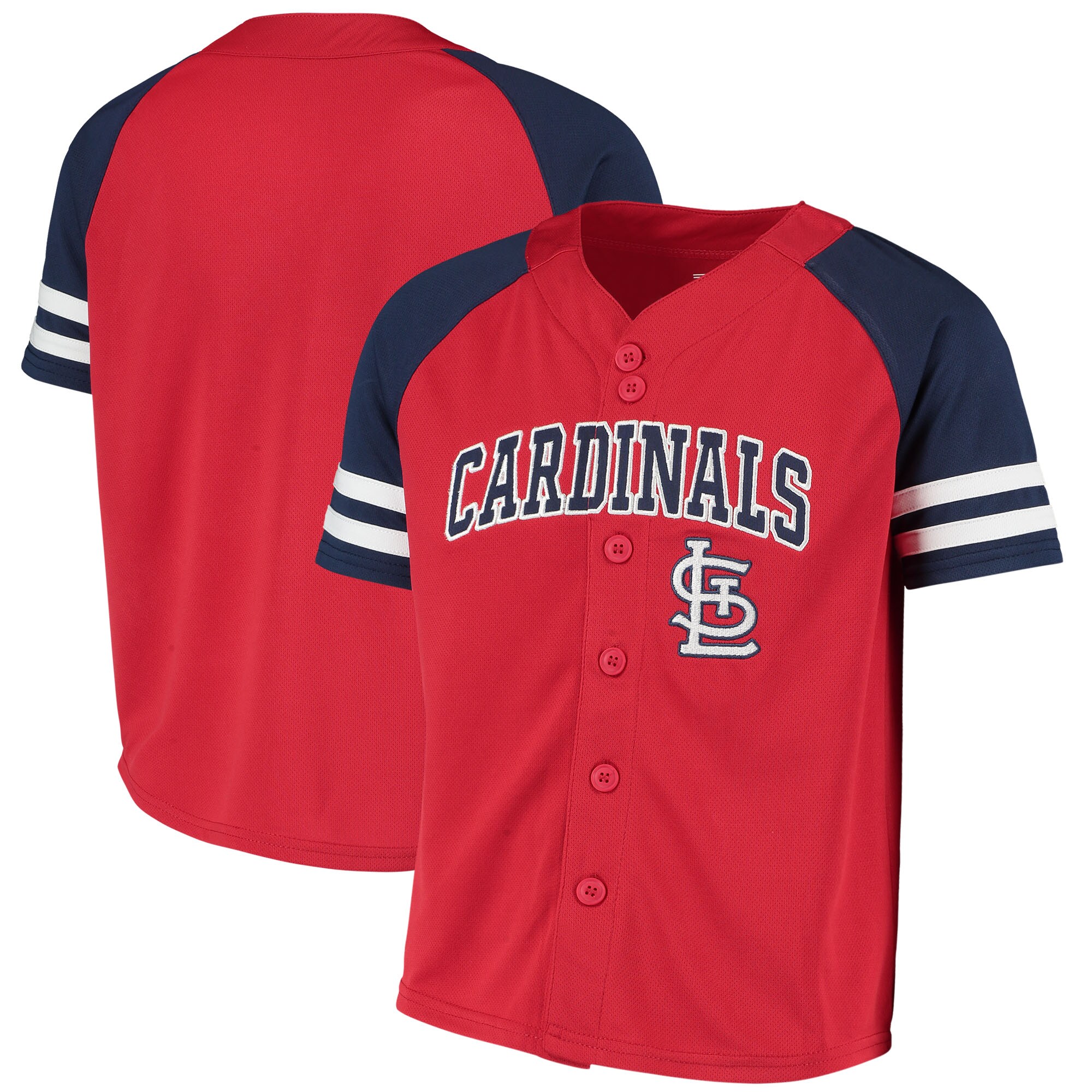 Alternative view of St. Louis Cardinals Youth Team Baseball Jersey - Red/navy