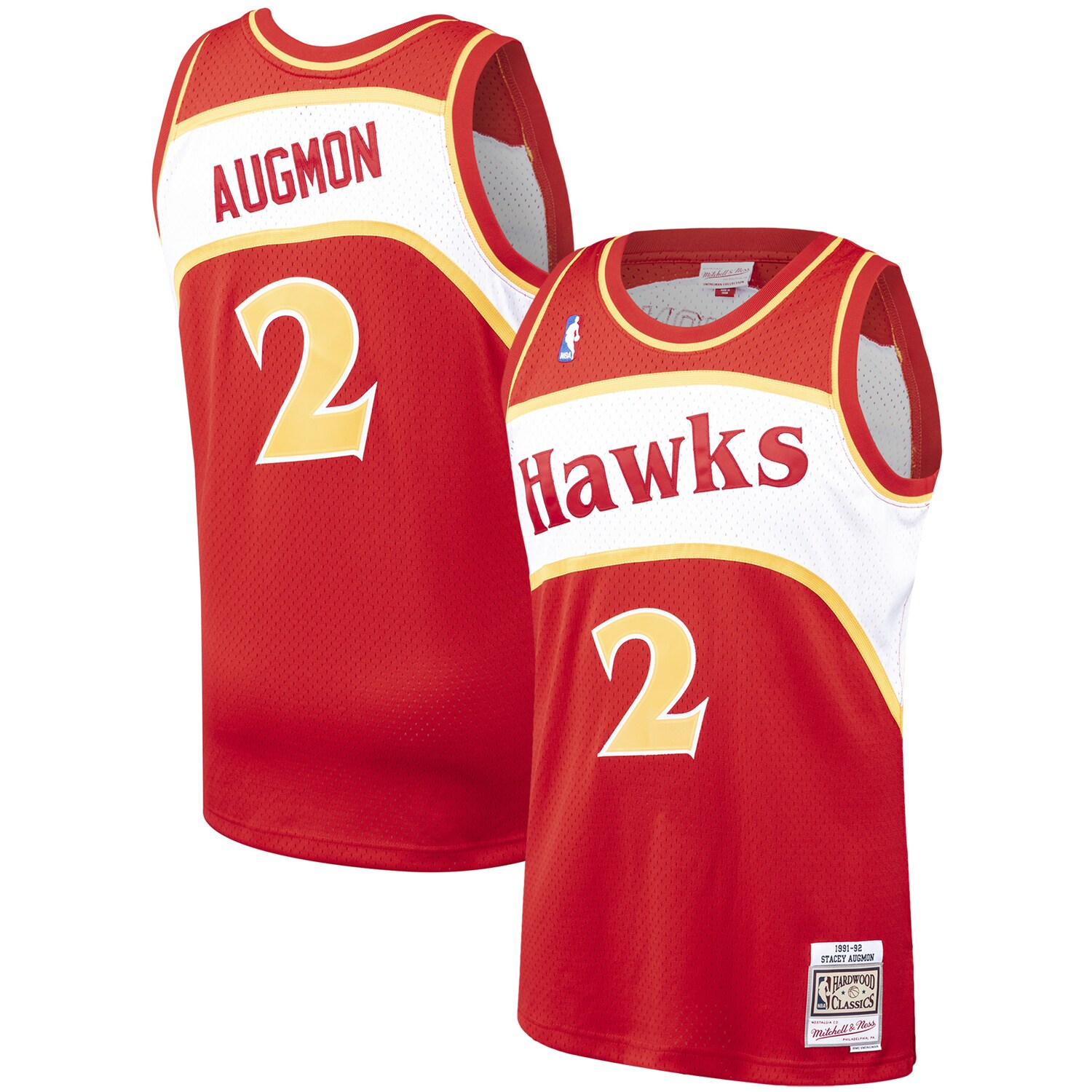Stacey Augmon Atlanta Hawks Mitchell & Ness Hardwood Classics 1991-92 Swingman Basketball Jersey – Red