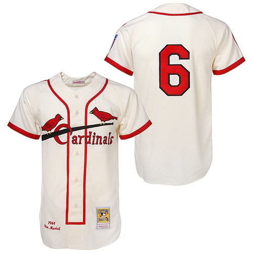 Stan Musial St. Louis Cardinals Mitchell & Ness Mlb Authentic Baseball Jersey - Cream