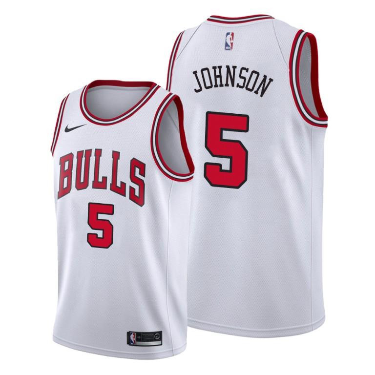 Stanley Johnson Chicago Bulls White Association Edition Basketball Jersey 5 - Men Basketball Jersey - JS726 