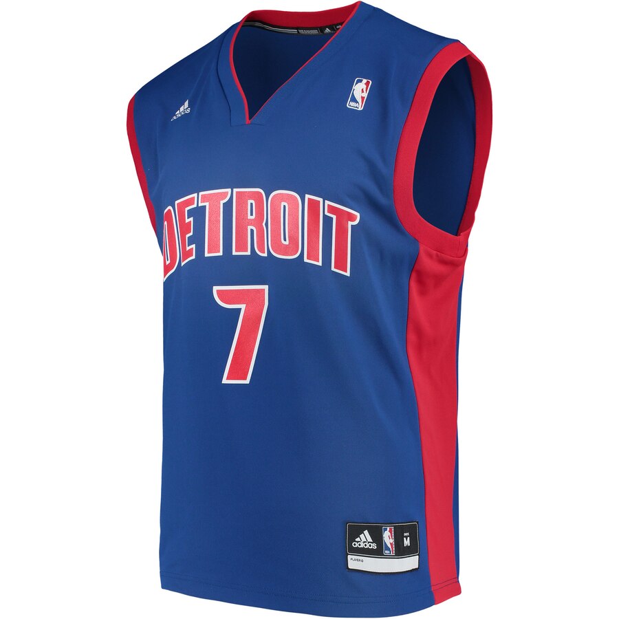 Alternative view of Stanley Johnson Detroit Pistons Adidas Road Replica Basketball Jersey - Blue