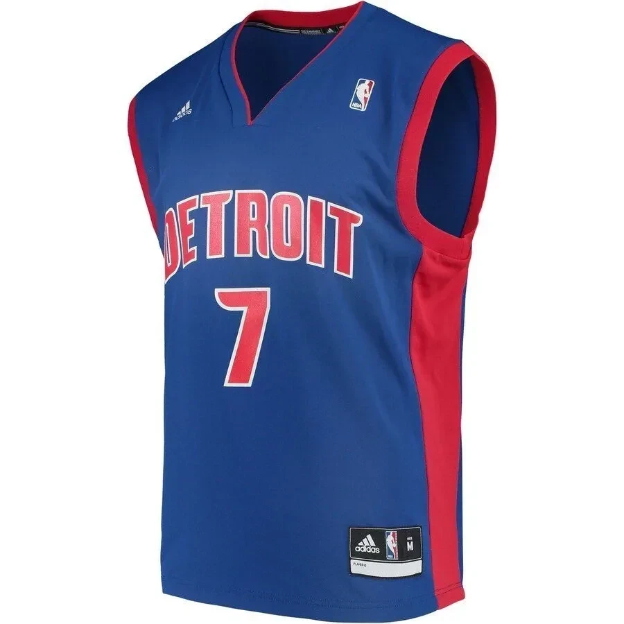 Alternative view of Stanley Johnson Detroit Pistons Road Basketball Jersey - Blue - JS732 