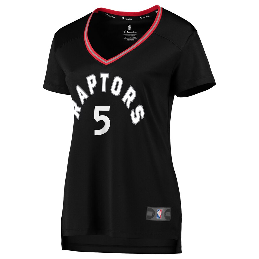 Alternative view of Stanley Johnson Toronto Raptors Fanatics Branded Women's Fast Break Replica Basketball Jersey Black - Statement Edition