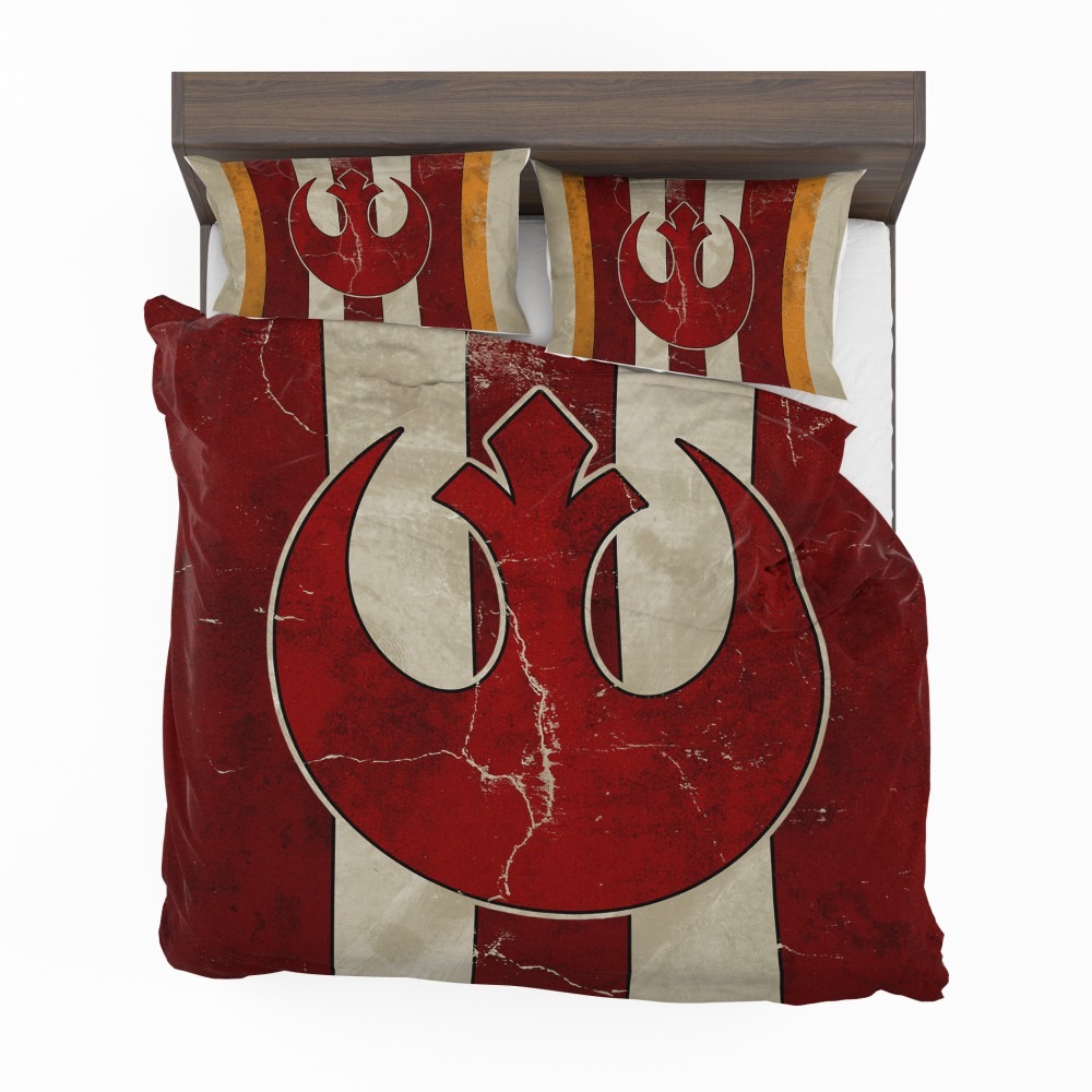 Alternative view of Star Wars Rebel Alliance Helm Movie Logo Bedding Set - Custom Bedding Set