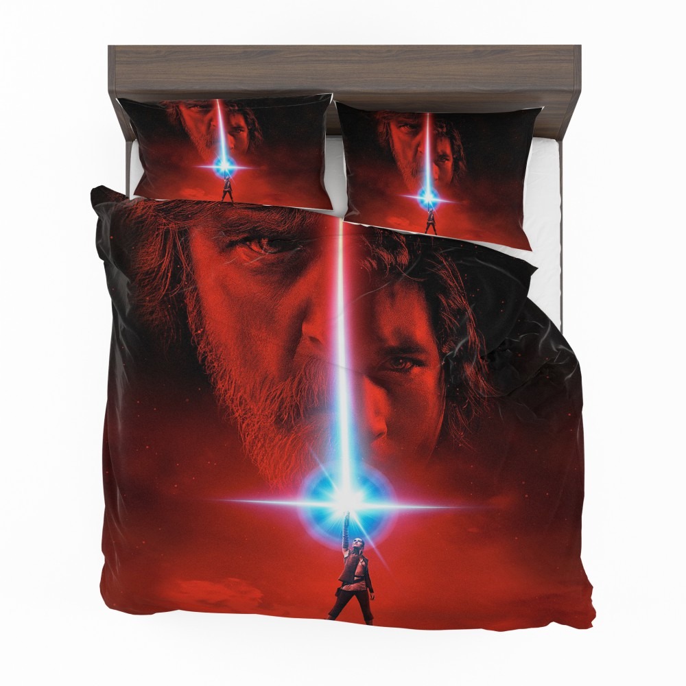 Alternative view of Star Wars The Last Jedi Movie Adam Driver Daisy Ridley Kylo Ren Luke Skywalker Mark Hamill Bedding Set - Custom Bedding Set