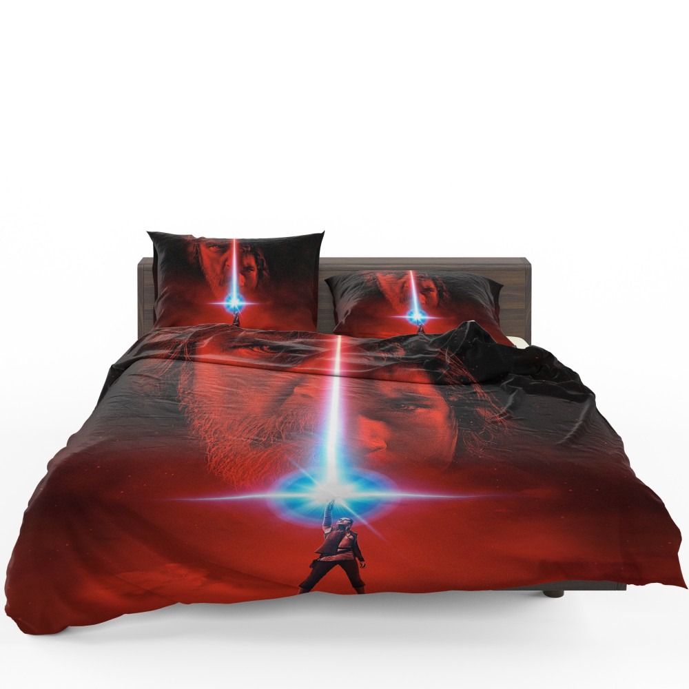 Star Wars The Last Jedi Movie Adam Driver Daisy Ridley Kylo Ren Luke Skywalker Mark Hamill Bedding Set - Custom Bedding Set